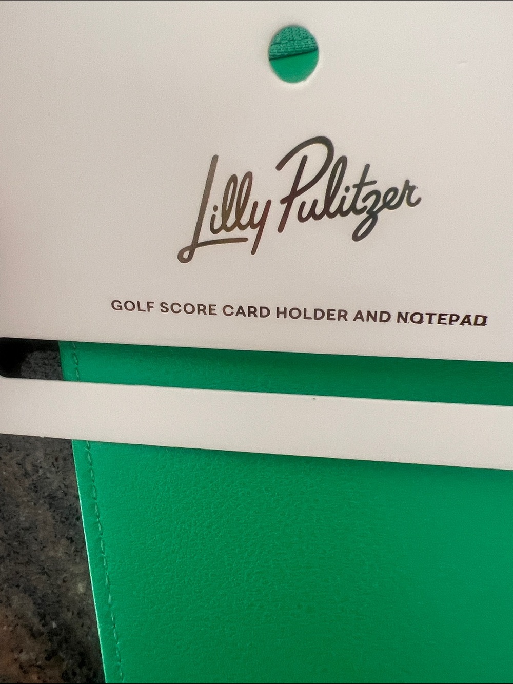 Lilly Pulitzer Blue, Green & White Floral Golf Score Card Holder & Notebook - Picture 2 of 6